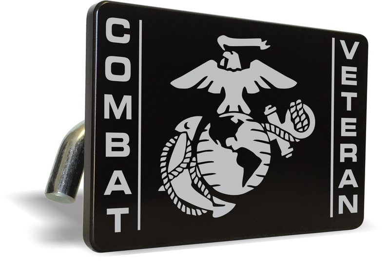 USMC - Combat Veteran EGA - Tow Hitch Cover